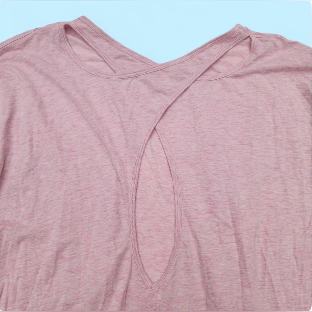 Pink Lululemon Back It Up Cut-Out Athletic/Yoga Top - Picture 3 of 14